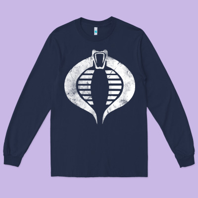 Vintage Cobra Symbol Long Sleeve Tee Designed By Artisfamous