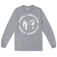 Heather Grey animal liberation Long Sleeve Tee - artisFamous