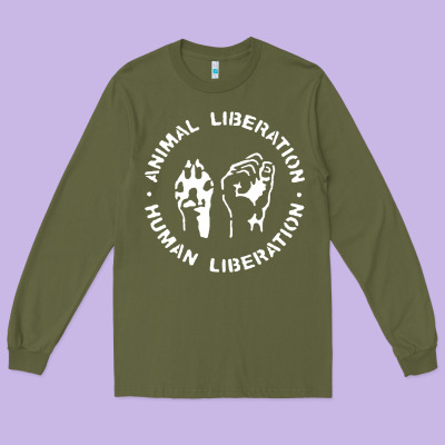 Animal Liberation Long Sleeve Tee Designed By Artisfamous