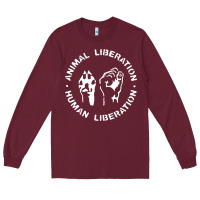 Burgundy animal liberation Long Sleeve Tee - artisFamous
