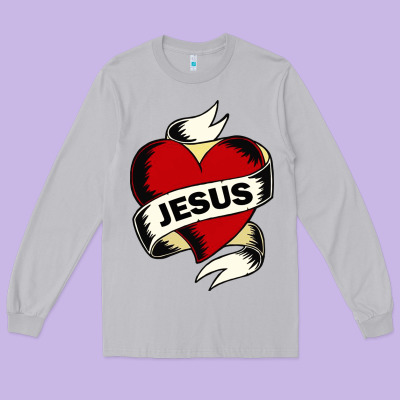 Jesus Love Long Sleeve Tee Designed By Artisfamous