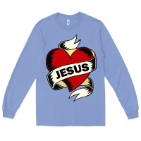 Colony Blue jesus love Long Sleeve Tee - artisFamous