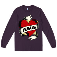 Plum jesus love Long Sleeve Tee - artisFamous