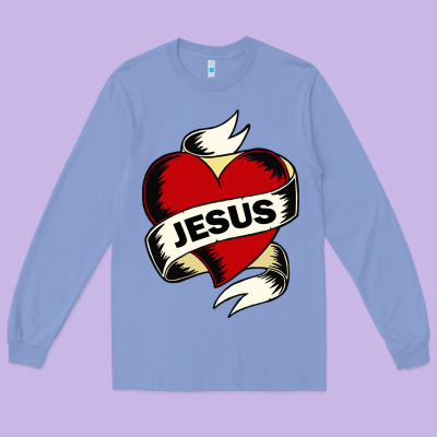 Jesus Love Long Sleeve Tee Designed By Artisfamous