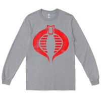 Heather Grey vintage cobra symbol Long Sleeve Tee - artisFamous
