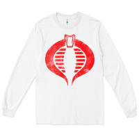White vintage cobra symbol Long Sleeve Tee - artisFamous