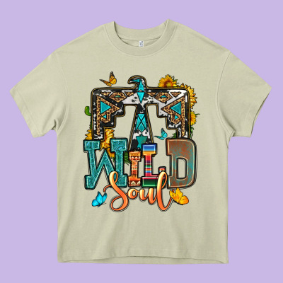 Western Wild Soul Heavy Core Tee Designed By Oliviacreatesart