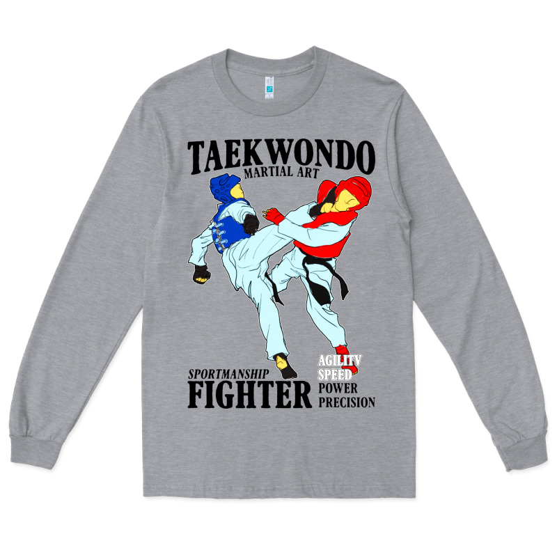 Taekwondo Sport Art Long Sleeve Tee by artisFamous | Teevron