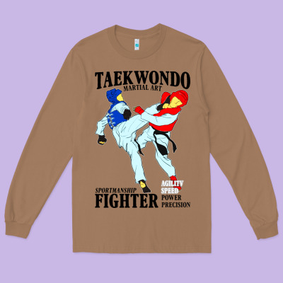 Taekwondo Sport Art Long Sleeve Tee Designed By Artisfamous