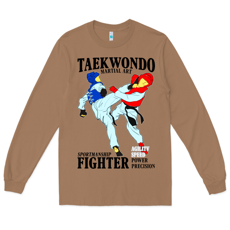 Taekwondo Sport Art Long Sleeve Tee by artisFamous | Teevron