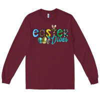 Burgundy easter vibes Long Sleeve Tee - CowhideDigitalArt