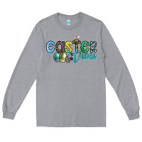 Heather Grey easter vibes Long Sleeve Tee - CowhideDigitalArt