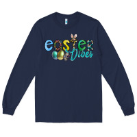 Navy easter vibes Long Sleeve Tee - CowhideDigitalArt