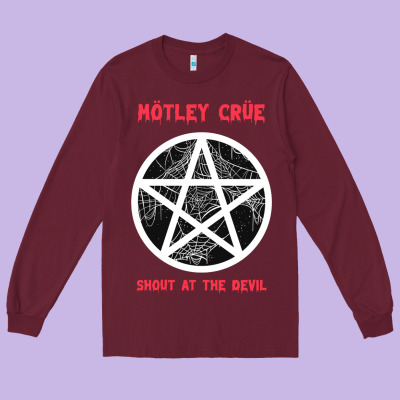 Shout At The Devil Long Sleeve Tee Designed By Artisfamous