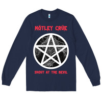 Navy shout at the devil Long Sleeve Tee - artisFamous