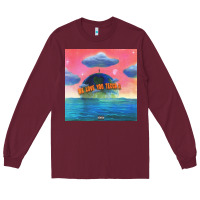 Burgundy lil tecca - we love you tecca 2 Long Sleeve Tee - artisFamous