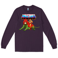 Plum he man and battle cat Long Sleeve Tee - artisFamous