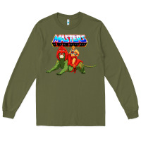 Army Green he man and battle cat Long Sleeve Tee - artisFamous