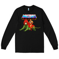 Black he man and battle cat Long Sleeve Tee - artisFamous
