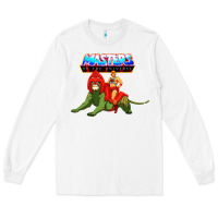 White he man and battle cat Long Sleeve Tee - artisFamous