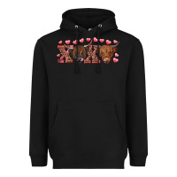 Black Xoxo highland cows Heavyweight Hoodie - RanaPortraitStore