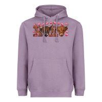 Lavender Xoxo highland cows Heavyweight Hoodie - RanaPortraitStore