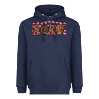 Navy Xoxo highland cows Heavyweight Hoodie - RanaPortraitStore