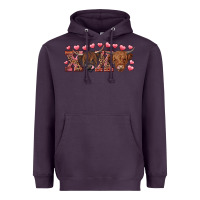 Plum Xoxo highland cows Heavyweight Hoodie - RanaPortraitStore