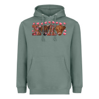 Sage Xoxo highland cows Heavyweight Hoodie - RanaPortraitStore