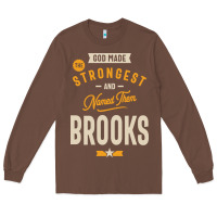 Chestnut Brooks Personalized Name Birthday Gift Long Sleeve Tee - artisFamous