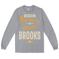 Heather Grey Brooks Personalized Name Birthday Gift Long Sleeve Tee - artisFamous