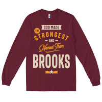 Burgundy Brooks Personalized Name Birthday Gift Long Sleeve Tee - artisFamous