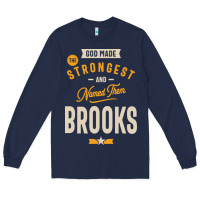 Navy Brooks Personalized Name Birthday Gift Long Sleeve Tee - artisFamous