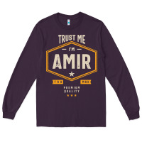 Plum Amir Personalized Name Birthday Gift Long Sleeve Tee - artisFamous