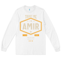 White Amir Personalized Name Birthday Gift Long Sleeve Tee - artisFamous
