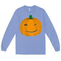 Colony Blue pumpkin Long Sleeve Tee - artisFamous