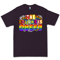 Plum the future is queer Premium Tee - FaDigitalArtStudio