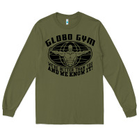 Army Green globo gym Long Sleeve Tee - artisFamous