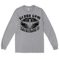 Heather Grey globo gym Long Sleeve Tee - artisFamous