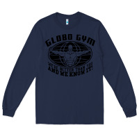 Navy globo gym Long Sleeve Tee - artisFamous