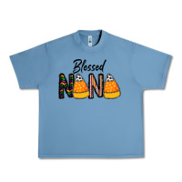 Pebble Blue Blessed nana Urban Heavy Tee - CowhideDigitalArt