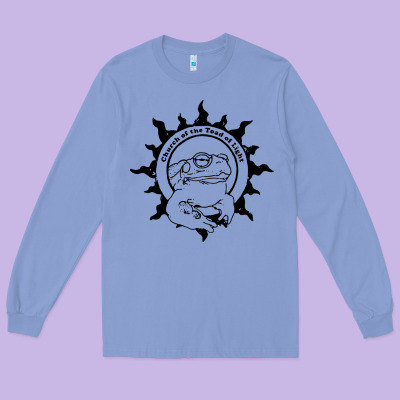 Church Of The Toad Of Light Psychedelic Frog Long Sleeve Tee Designed By Artisfamous