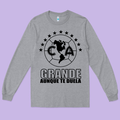 Club America De Mexico Long Sleeve Tee Designed By Artisfamous