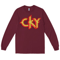 Burgundy cky Long Sleeve Tee - artisFamous