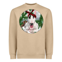 Mushroom Bull Terrier And Farm Heavyweight Sweatshirt - RanaPortraitStore