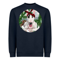 Navy Bull Terrier And Farm Heavyweight Sweatshirt - RanaPortraitStore