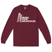 Burgundy i drink your milkshake Long Sleeve Tee - artisFamous