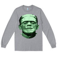 Heather Grey frankenstein Long Sleeve Tee - artisFamous