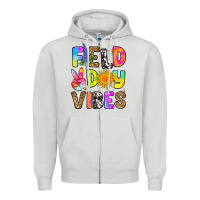 Dove Grey field day vibes Zipper Hoodie - RanaPortraitStore
