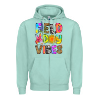 Seafoam field day vibes Zipper Hoodie - RanaPortraitStore